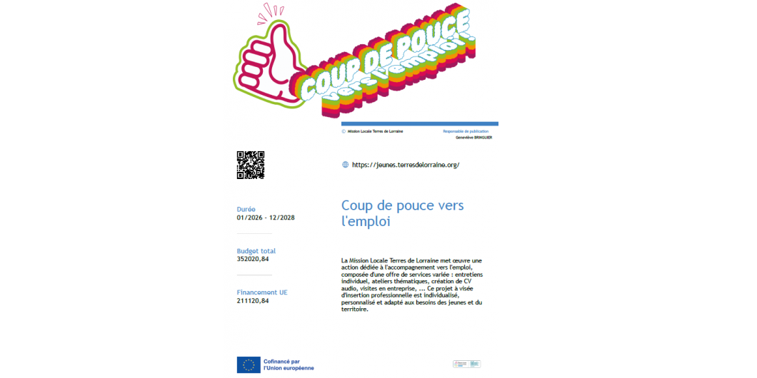 COUP DE POUCE VERS L'EMPLOI